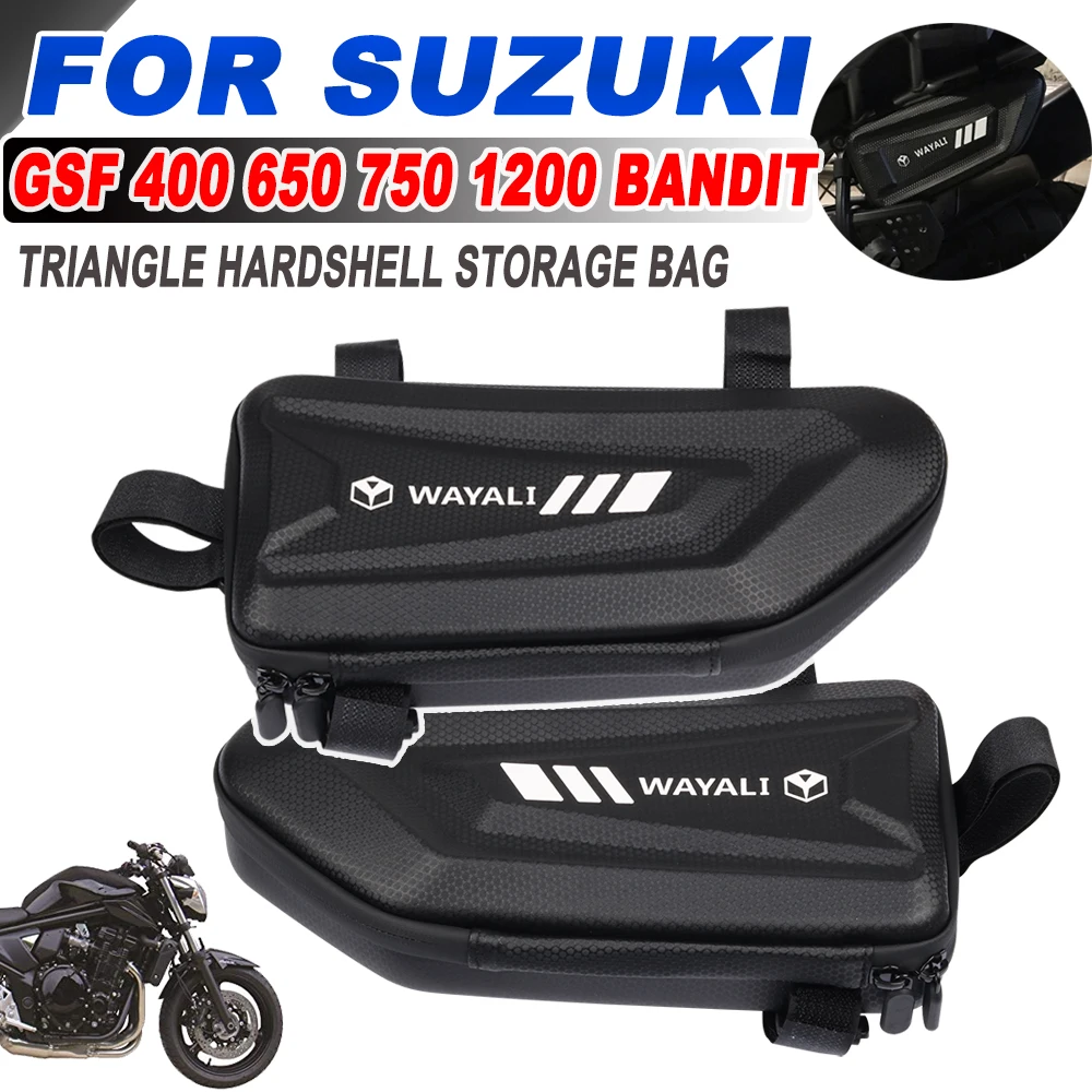 For Suzuki Bandit GSF 400 650 750 1200 1200s GSF650 GSF1200 Accessories Hard Shell Triangle Side Bag Waterproof Storage Tool bag