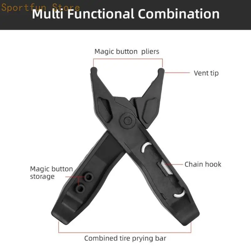 

Bicycles Chain Hook and Tire Levers Combo Tool Bike Tire Pry Bar Removal Tool X7JD