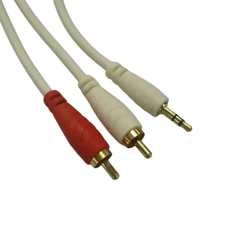 Kabel Audio 3.5mm do 2 RCA Pozłacany – Szeroka Kompatybilność