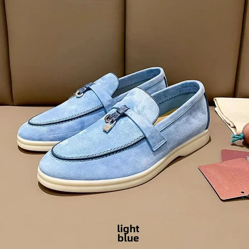 Soft Sole Piped Edge Leather Flats Women's Shoes Summer Style Sheepskin Insole Comfortable Fashionable Footwear