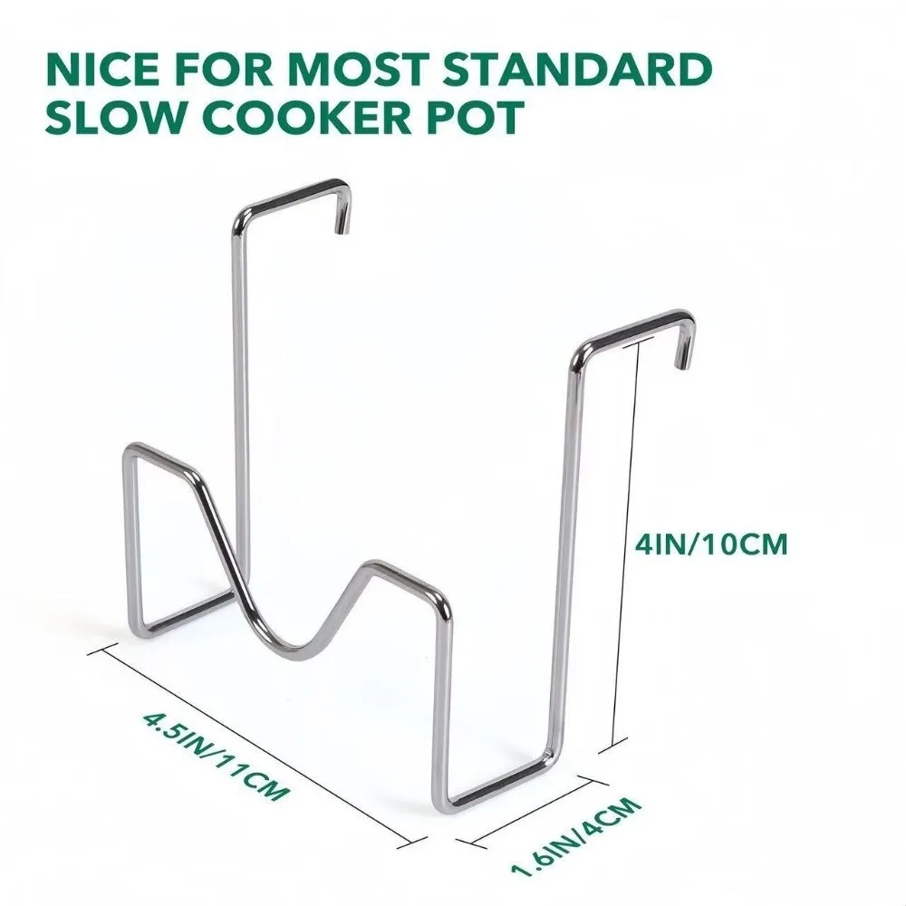 2pcs Practical Stainless Steel Pot Lid Holder Non-Slip Space-Saving Lid Storage Stand Anti-Tip Pot Cover Rack Kitchen Tools