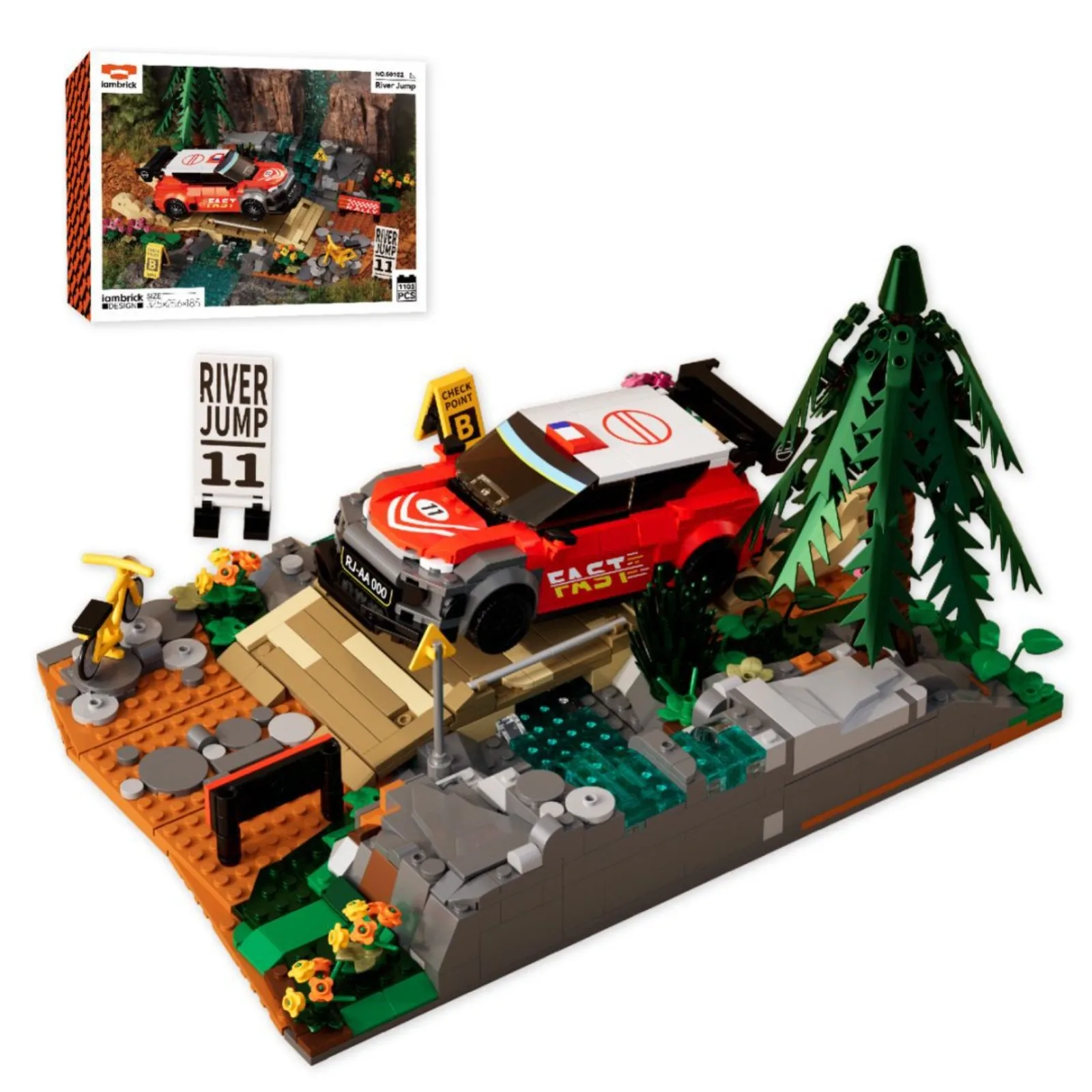 50102 اللبنات المتوافقة مع سيارة سباق نموذج لعبة أطفال هدية #2