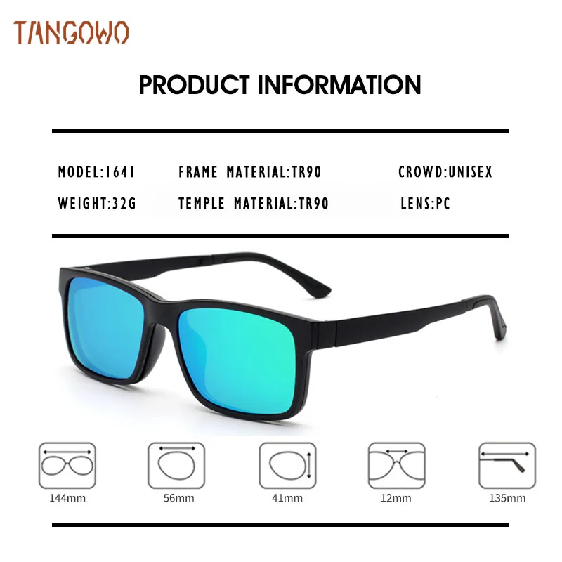 TANGOWO Prescription Glasses Man Style Clip-on Magnetic Men's Eyeglasses Lunette Computer Eyepieces for Reading Sunglasses Women - view 4