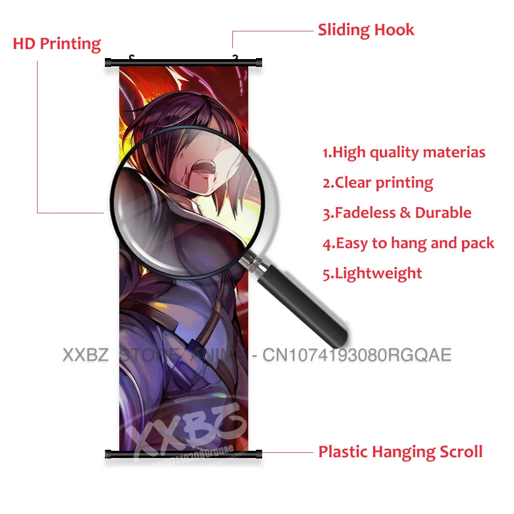 Tokyo Ghoul Anime Poster Vintage Home Dekoration Wand Kunstwerk Scroll Bild Druck Leinwand Hängen Malerei Für Wohnzimmer Wandbild – Detail 6