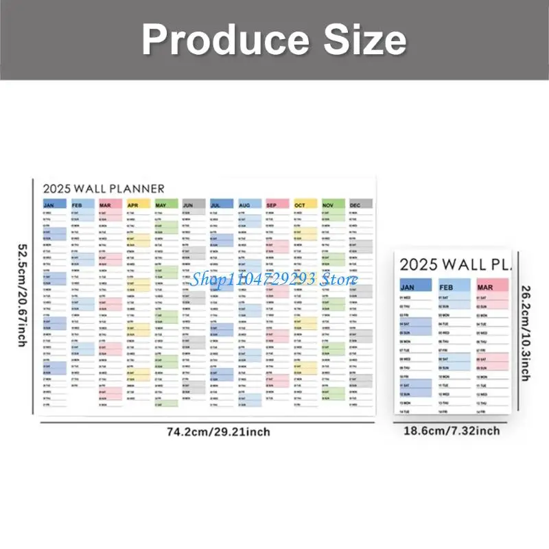 Y2GD 2025 Kalender Wandkalender 2025 Wöchentlicher Planer Jährlicher Planer jährlicher Planer