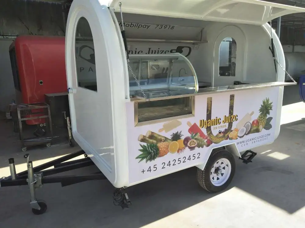 2025 Netherlands Standard Commercial Food Trailer Cart School Food Truck Van With Stocks For Shipping