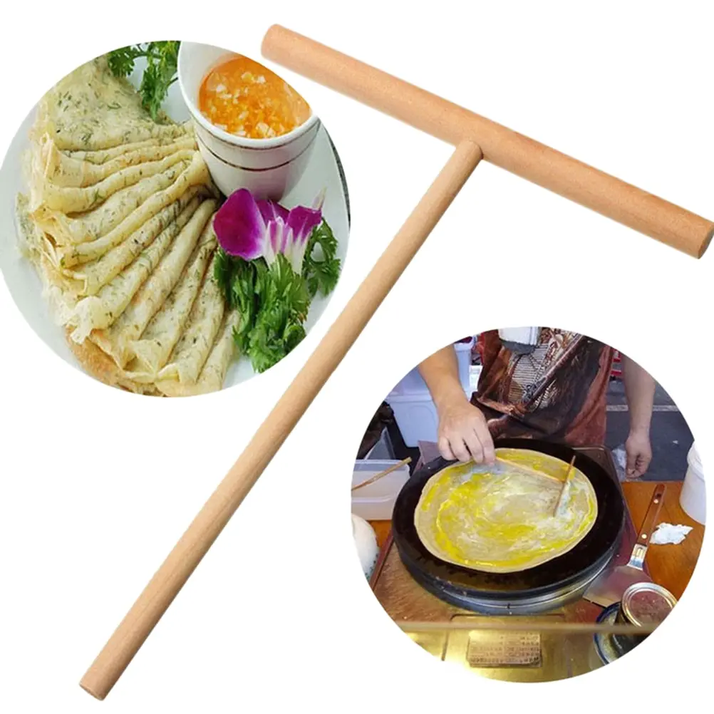 5 Teile/los DIY Crepe Maker Pfannkuchen Teig Holz Spreader Stick Home Küche Tool Kit