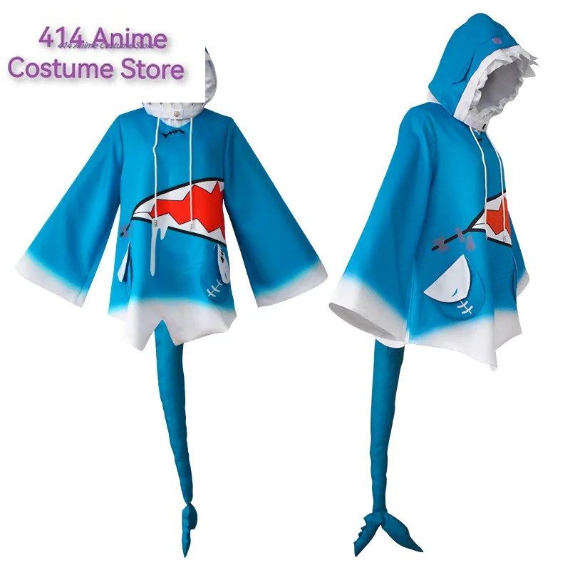 Hololive ENG Gawr Gura Cosplay Costume Shark Hat Suit HololiveEN Anime Costumes Girl Women Cute Blue Body Shark