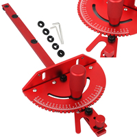 Red Miter Gauge Aluminum Alloy Handle Benches Table Saw Router Miter Gauge Sawing Assembly Ruler Woodworking Tools