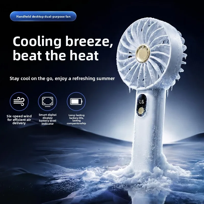 Handheld Fans Portable Fan with LED Display 1800mAh Battery Operated Mini Hand Held Fan for Travel Makeup Outdoor