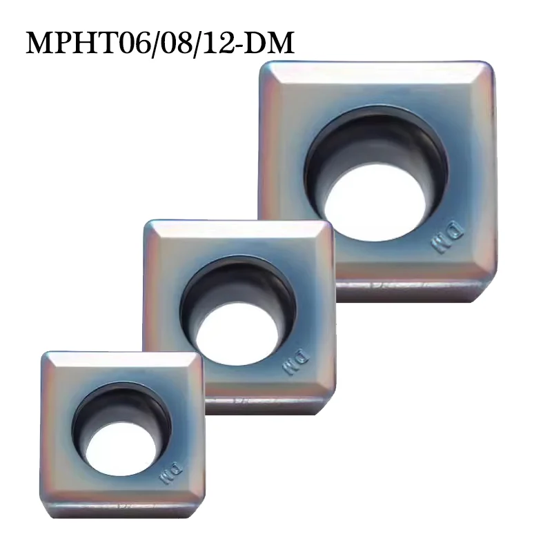 10pcs Carbide Inserts MPHT060304 MPHT080305 MPHT120408 DM P8080 Three Sided Milling Insert MPHT CNC Lathe Mill Cutting Tools