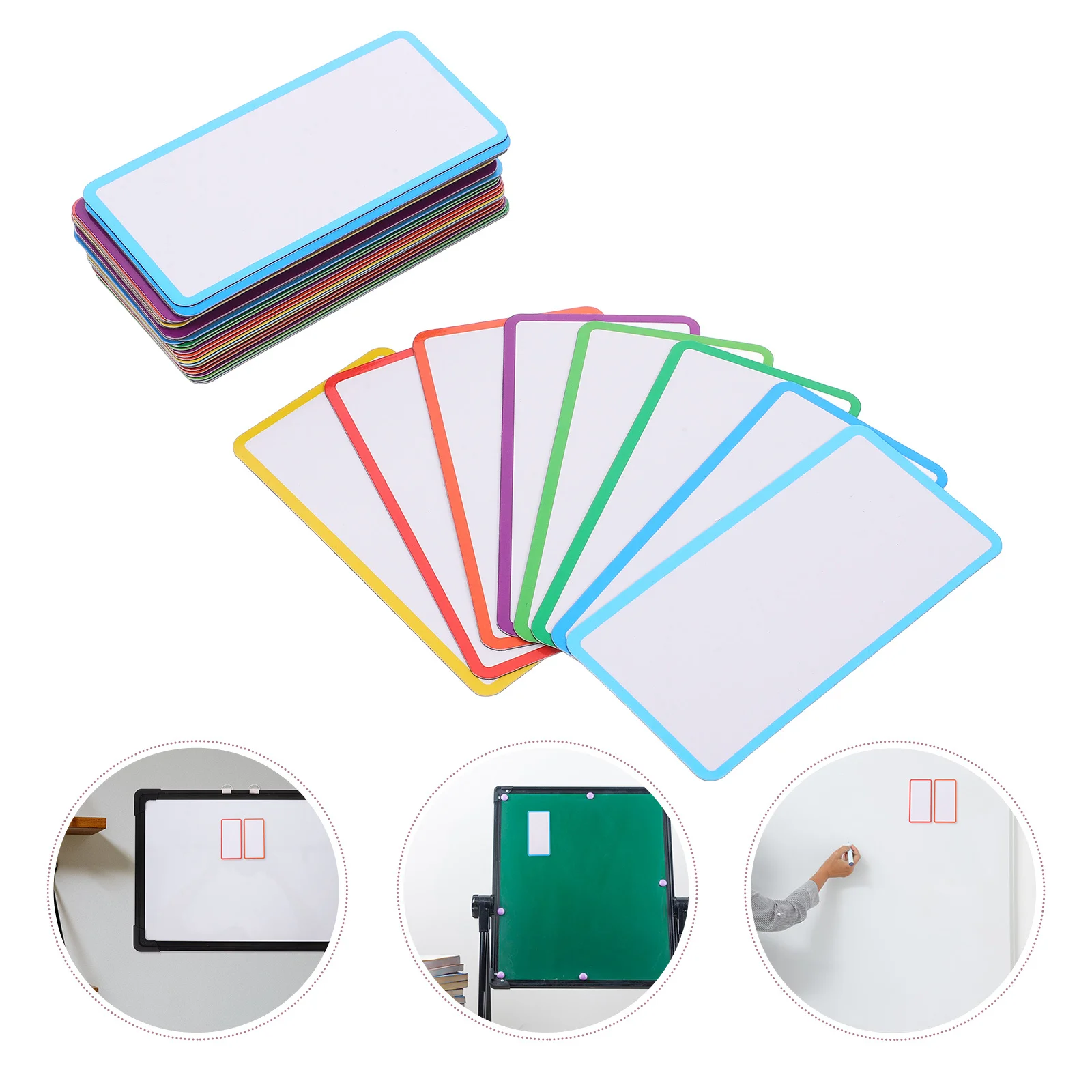 

48Pcs Magnetic Dry Erase Labels Reusable Name Tags for Office Home Fridge Cabinet Whiteboard Organizing Name Tags Stickers