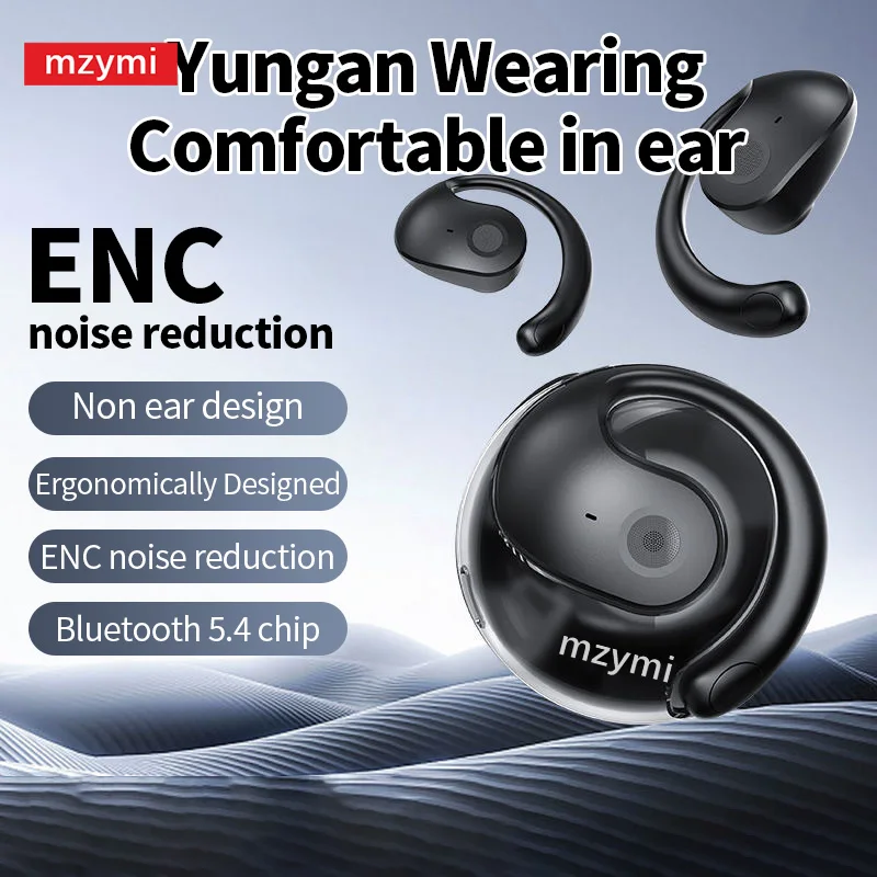 

mzymi JM13 ENC Ear hook Wireless Earbuds Bluetooth5.4 Hifi Sound Sports Earphones Noise Reduction Waterproof Headset For XIAOMI