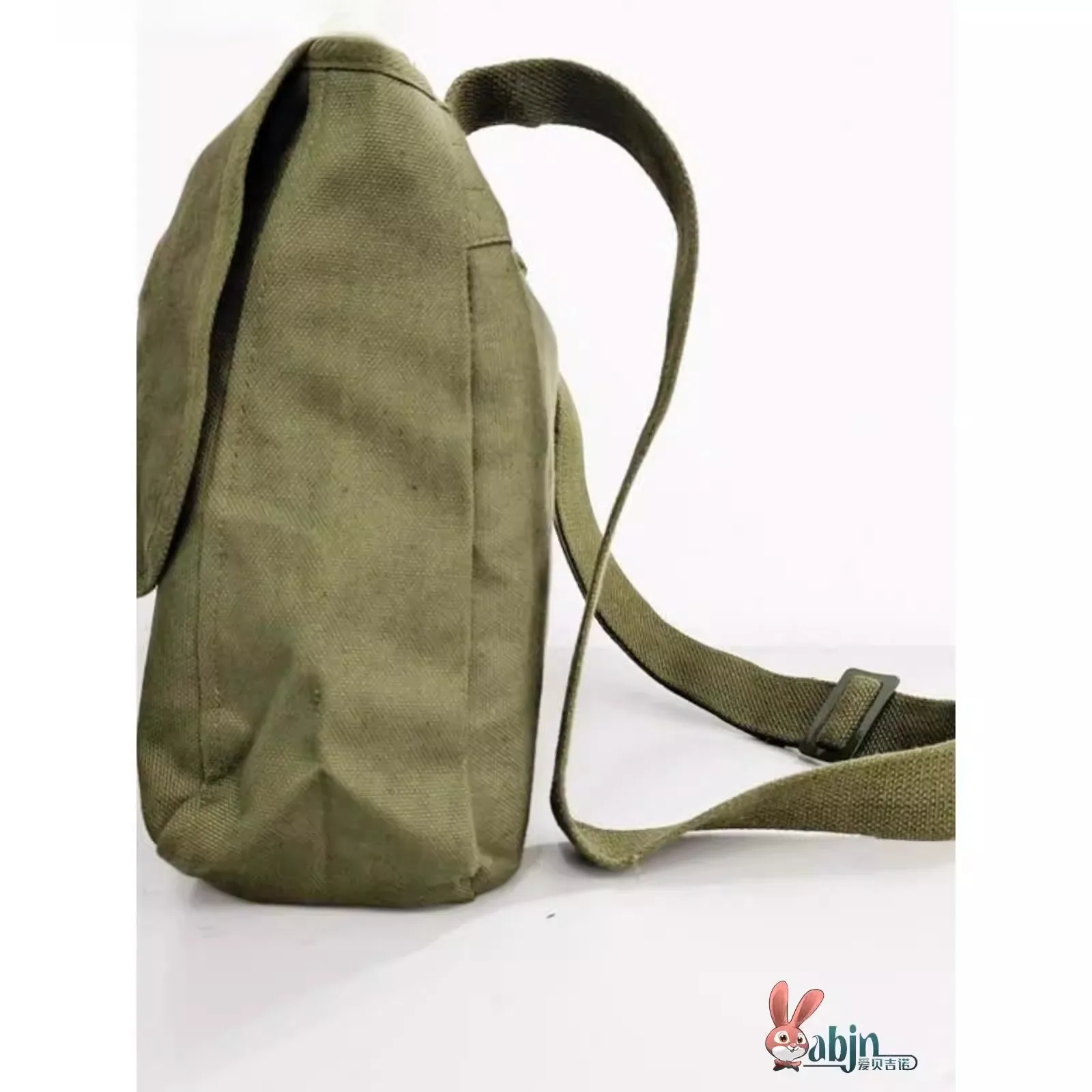 Retro Military Green Canvas Single Shoulder Bag Men's Casual Crossbody Bag Nostalgic Style Leather Goods/Hot Sell Men's Bag