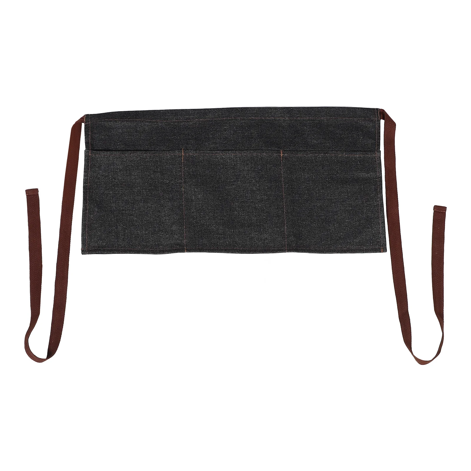 

Denim Waist Apron Black Short Serving Aprons Three Pockets Waitress Workwear Kitchen Cooking Server Apron Aprons for Adults