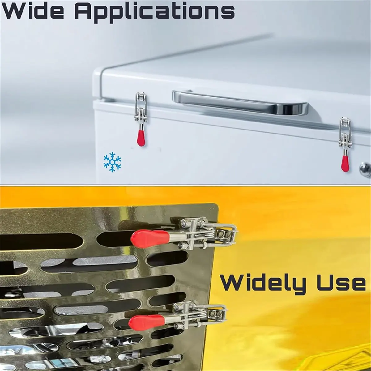~！【Best Seller】2 PCS Toggle Adjustable 304 Stainless Steel Toggle Clamp Latches for Smoker Lid Jig Freezer Door
