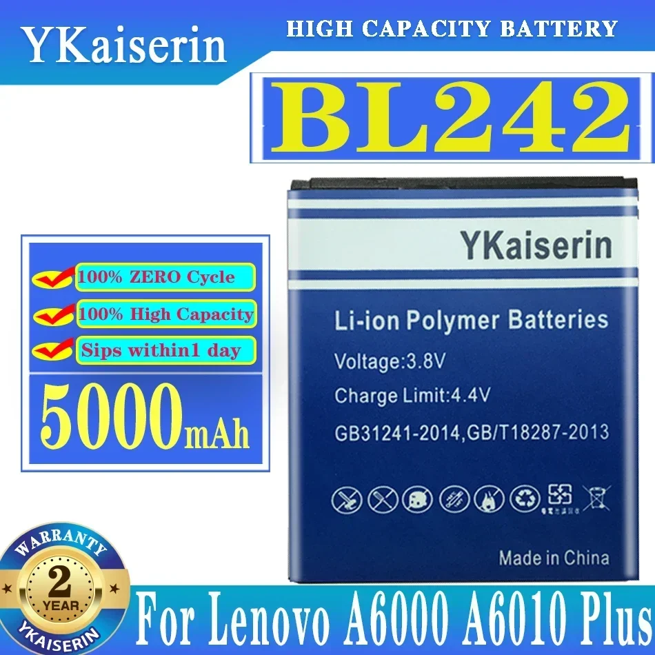 

BL242 5000 мАч BL 242 BL-242 аккумулятор для Lenovo A6000 A6010 Plus A6010Plus K3 K30 Lemeng K3 K30-T K30-W аккумулятор