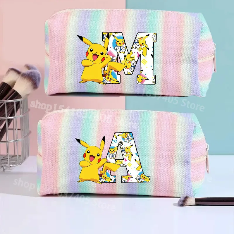 new-pokemon-pikachu-rectangle-cosmetic-bag-waterproof-makeup-pouch-travel-portable-wash-toiletry-storage-cosmetic-case