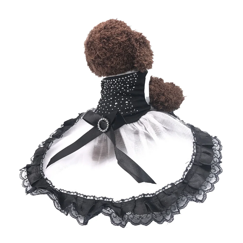 

Dog Lace Dress Black Xxl Comfortable Pet Wedding Costume Party Photo Clothes Easy Wear Small Dog Pet Dress Lace Clothes