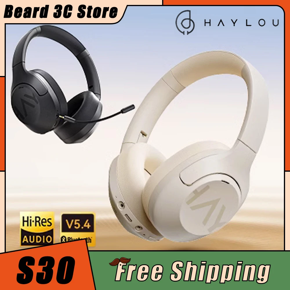 

Беспроводная гарнитура HAYLOU S30, наушники с функцией адаптивного шумоподавления и низкой задержкой, HIFI наушники для киберспорта, эргономичные наушники для ПК, геймеров, подарки для Mac