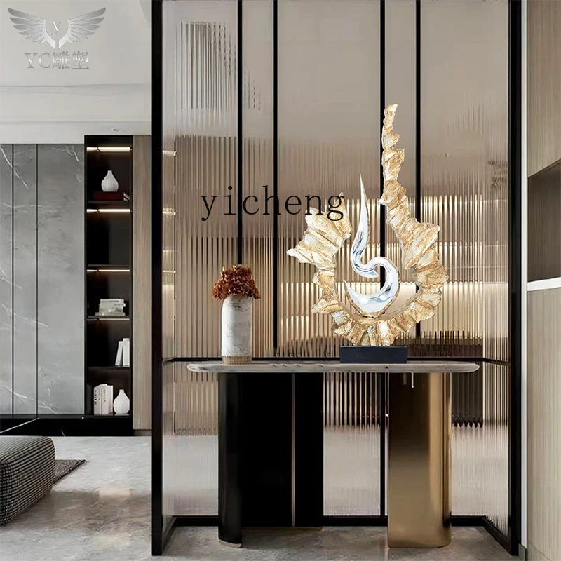 L7-10  Hotel Lobby Ornament Hall Living Room Entrance Abstract Electroplating Creative Floor Sculpture Crafts