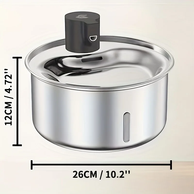 32L Pet Drinking Fountain – Stainless Steel Cat & Dog Water Dispenser with Ultra-Quiet Pump, USB-Powered, No Batteries Needed, A - view 5