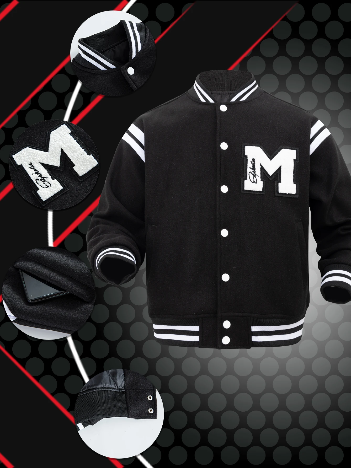 Men's Letter Embroidery Bomber Jacket Unisex Varsity Baseball Coats Vintage Loose Outerwear Spring&Autumn Streetwear 24H shipped