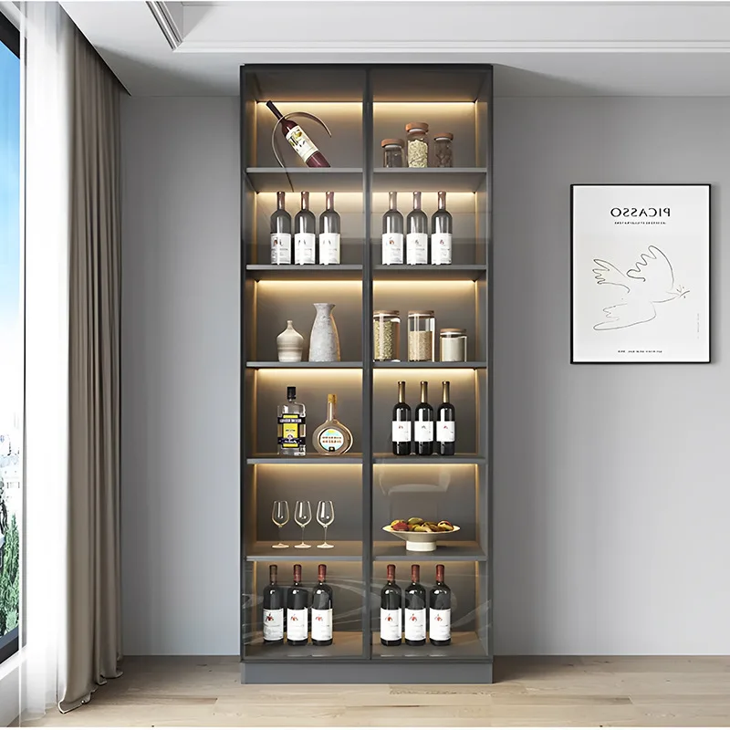

Modern light luxury stainless steel constant temperature wine cabinet room temperature cabinet