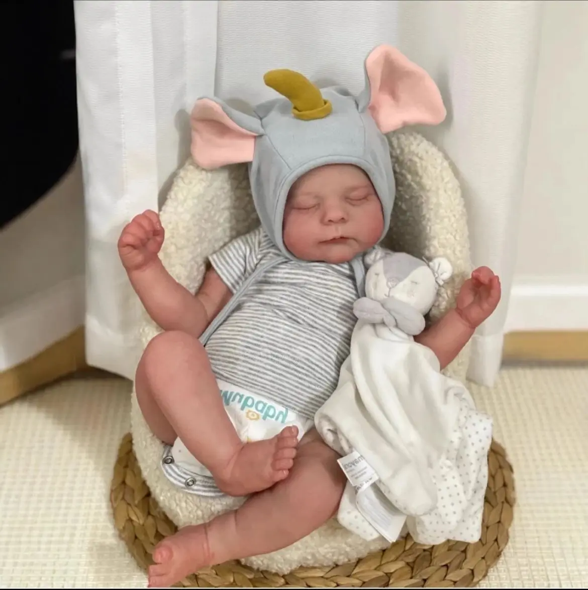 Bambola rinata da 19 pollici Erica che dorme neonato taglia ragazzo realistica pelle 3D con vene visibili bambole fatte a mano di alta qualità giocattoli