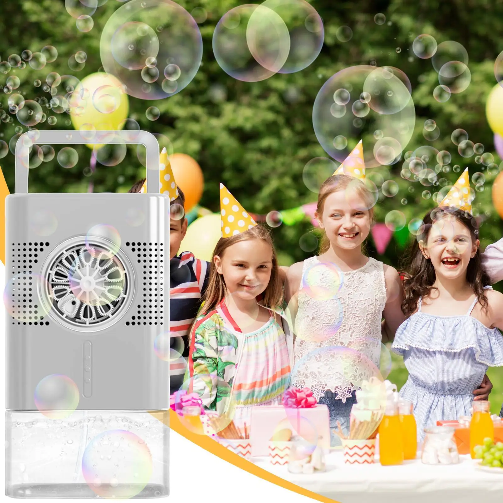 Macchina per soffiare bolle Macchina automatica per bolle Giocattolo Giocattoli interattivi con luci Giochi da cortile per bambini Estate per bambini