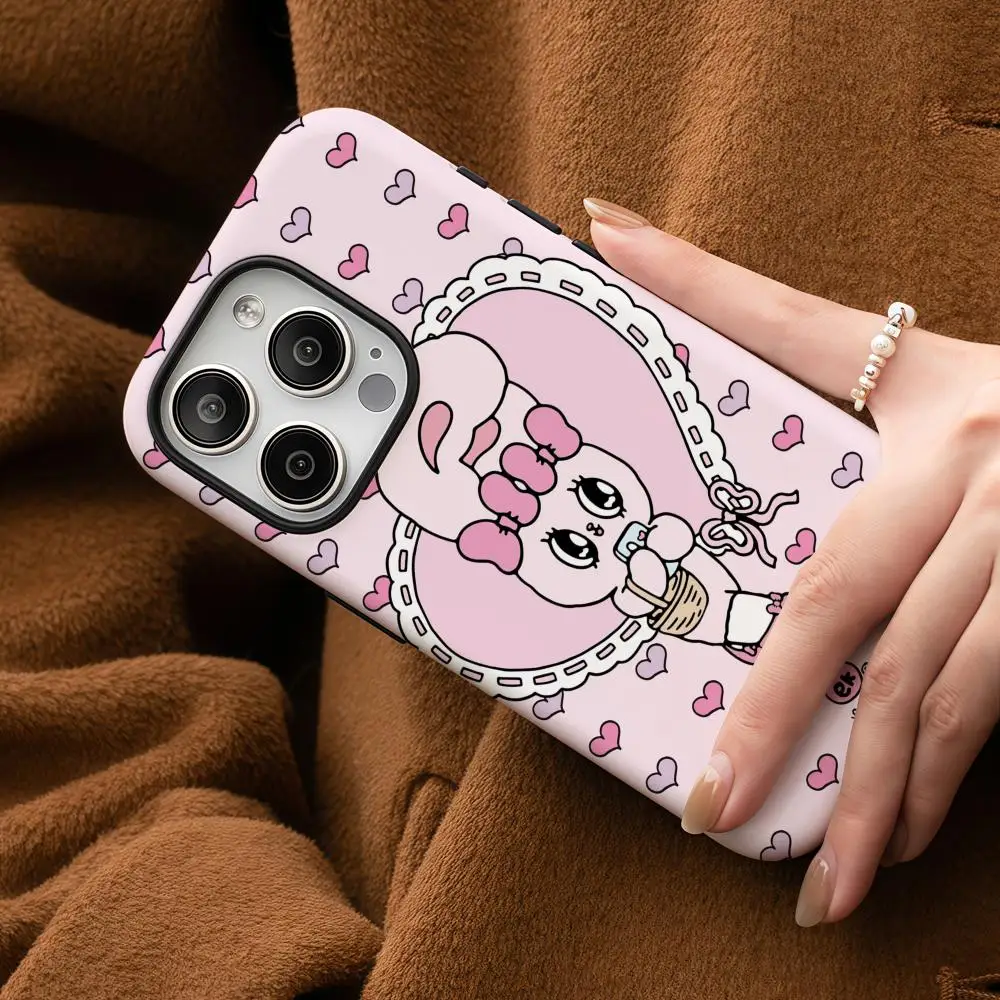 Чехол для телефона Esther Bunny для Samsung Galaxy S25 24 23 22 Ultra Plus A56 36 26, глянцевый HD двухслойный твердый корпус Чехол для телефона Esther Bunny для Samsung Galaxy S25 24 23 22 Ultra Plus A56 36 26, глянцевый HD двухслойный твердый корпус