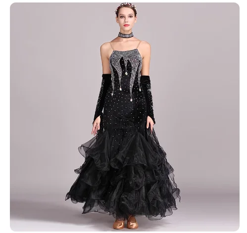 Women's Modern Dance Skirt Dance Hall Competition, High Quality Professional Waltz Dress