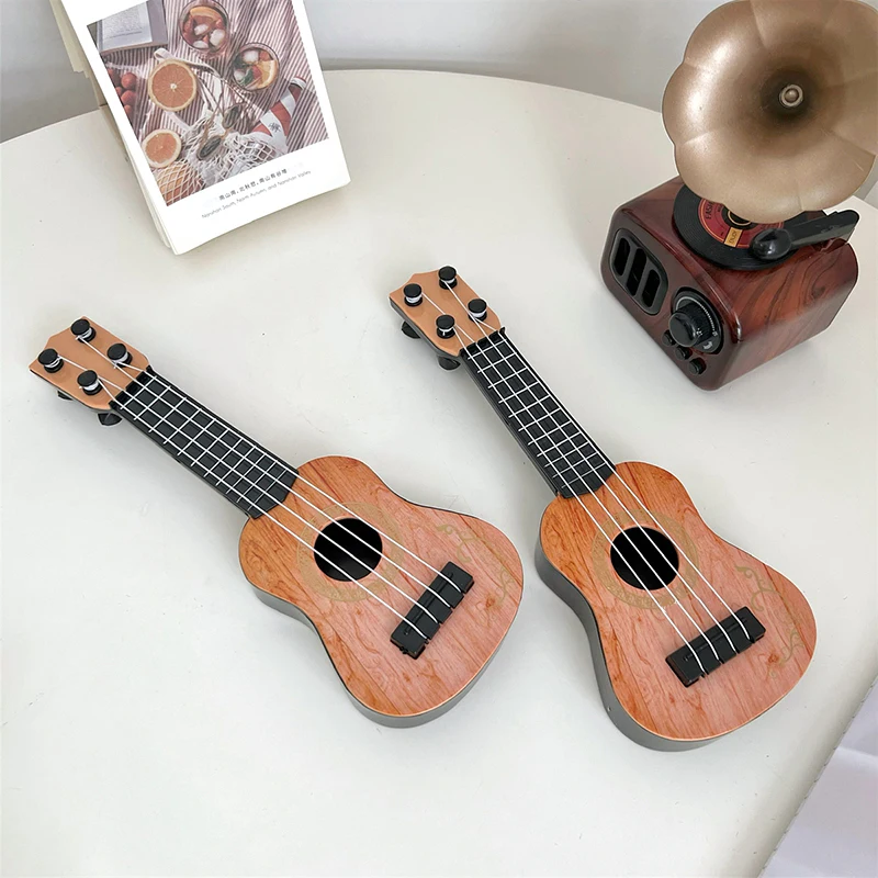 4 Strings Classical Ukulele Guitar Toy Mini Guitar Musical Instruments for Kids Beginners Early Education Small Guitar Toys