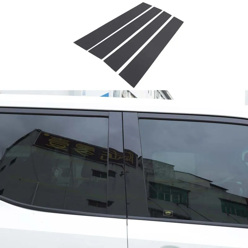 PC Material Glossy Black Car B Pillars Trim Sticker For Toyota Land Cruiser 250 Prado J250 LC250 2024 2025 Car Accessories
