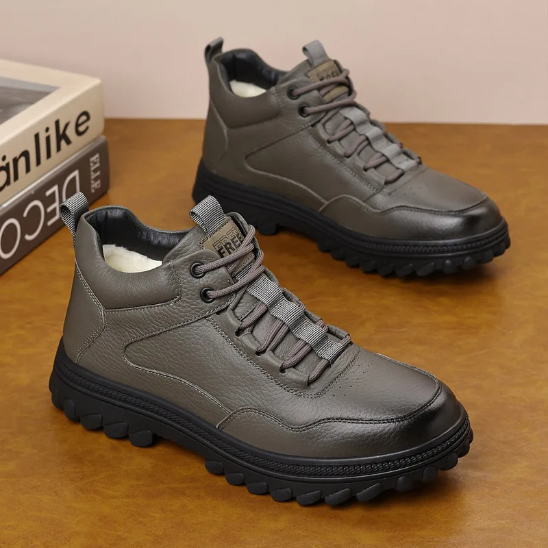 

Men's Shoes 2026 Spring and Autumn Winter Wool Men's Cotton Shoes with Velvet Warm and Casual Men's Shoes