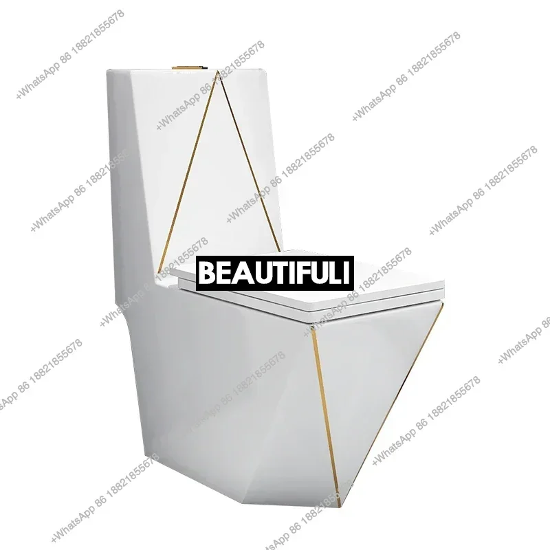 Z136Light Luxury New Home Flush Toilet Sit Toilet Direct Discharge Type Rear Washdown Wall Drainage Toilet