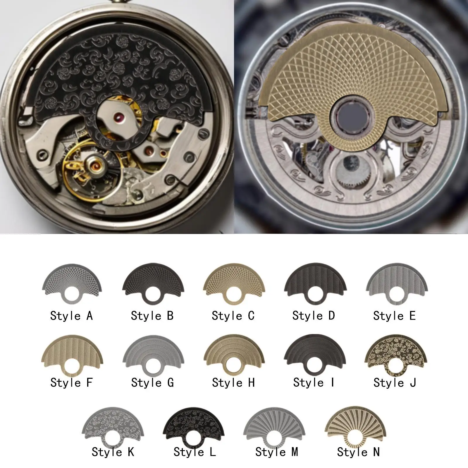 Premium Stainless Steel Oscillator Rotor Sticker Movement Replacement Patch Watch Repair Tool for NH35 NH36 4R3