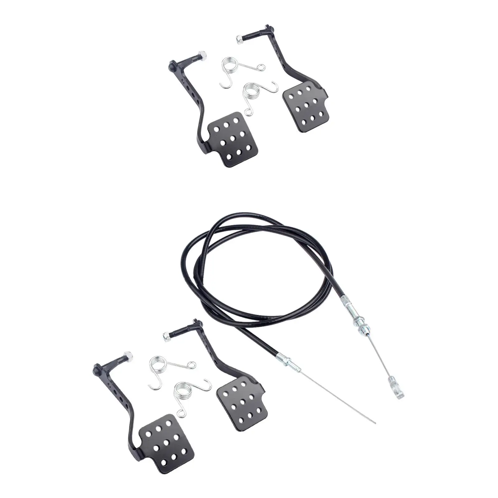 

Go Kart Pedal Assembly Heavy Duty Metal Construction Easy Install Kit with Springs for High Speed Karting