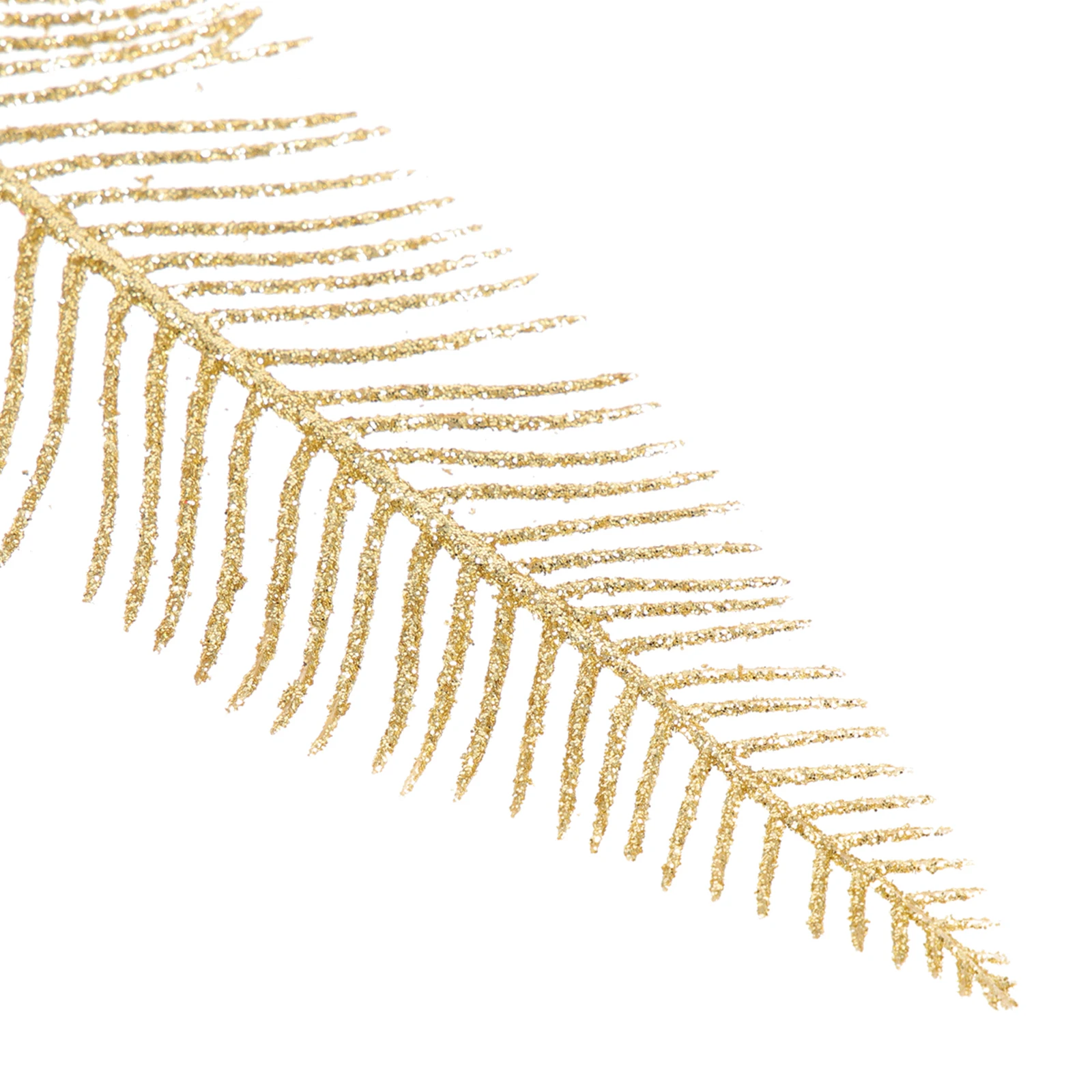 

10Pcs Glitter Gold Artificial Leaves Christmas Tree Picks Wreath Filler Vase Decor Holiday Decorations Christmas Fake Leaves