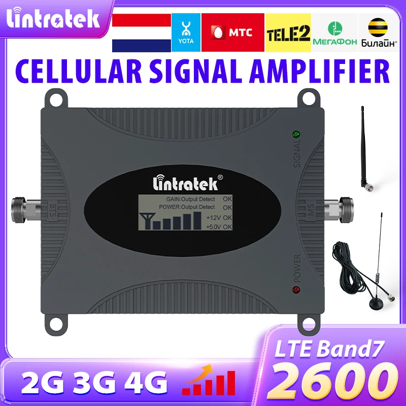 Lintratek amplificateur de signal cellulaire 2G 3G 4G GSM B8 900 LTE B3 1800 Kit de amplificateur de téléphone portable de données pour Vodafone Movistar Orange