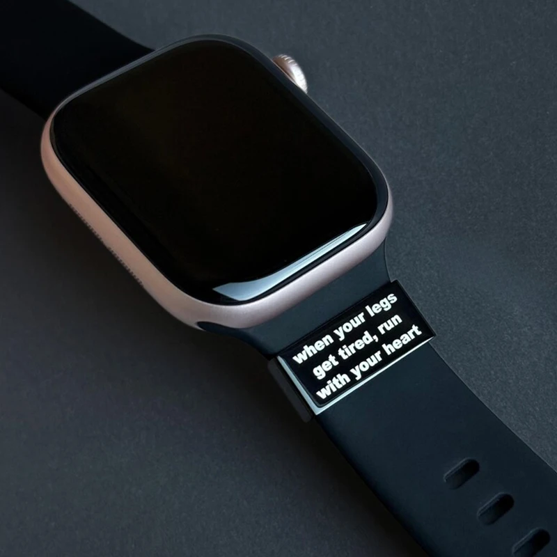 Custom Life Motto Name Date Watch Ring Personalized Nameplate Watch Ring Custom 304L Stainless Steel Motivational Running Gift