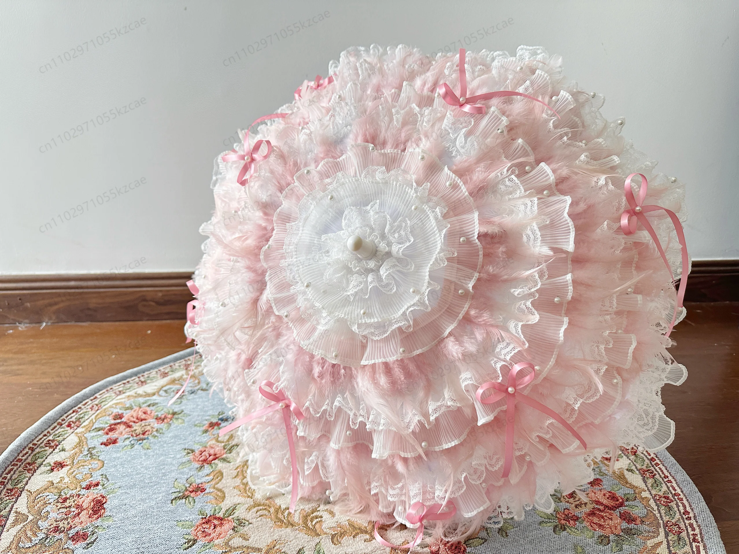 Handmade Lolita Umbrella, Wedding Lace Parasol for Photography & Cosplay Props, Elegant Bridal Accessory