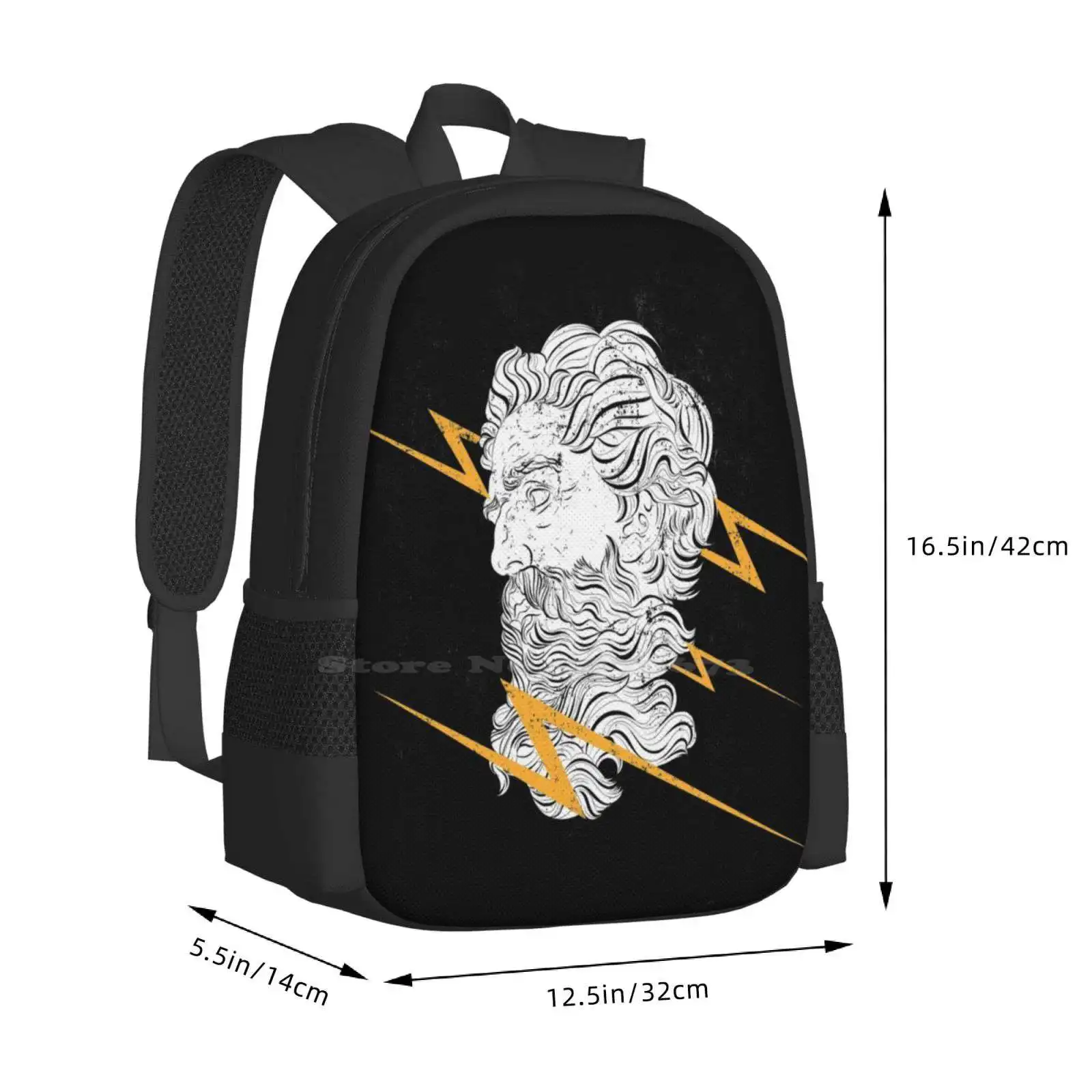 Zeus God Of Thunder-mochila para hombre y mujer, bolso para adolescentes, Zeus Greekgods, acrópola, Greekhistory, estilo europeo