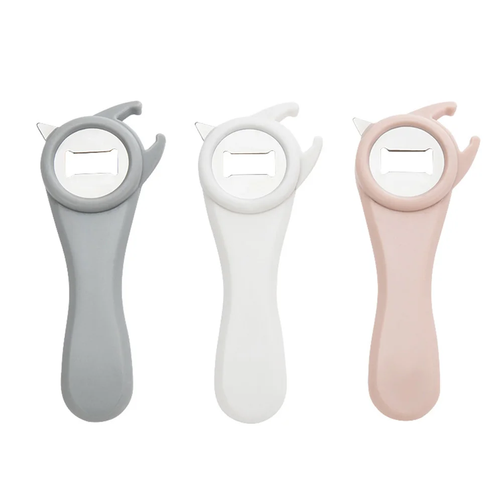 

3Pcs Beer Opener Stainless Steel Multipurpose Bottle Can Jar Opener Portable Comfortable Handle for Family Party Bars