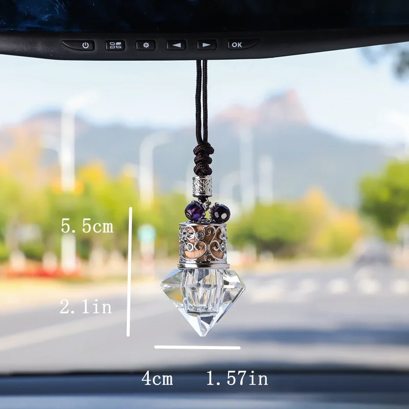 Car perfume pendant empty bottle creative car aromatherapy bottle car decoration gifts home pendant