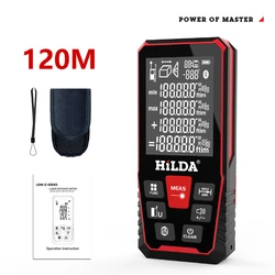 HILDA 120M Laser Rangefinder Distance Meter Finder Building Measure Ruler Laser Tape Range Device Rulerfinder Build Measure Tool