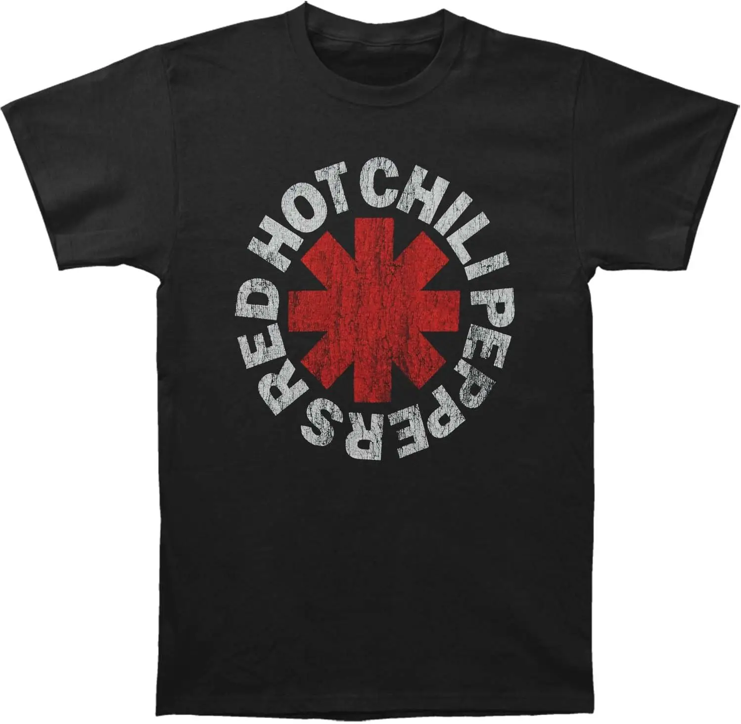 Red Hot Chili Peppers Vintage Distressed Star Print T-Shirt