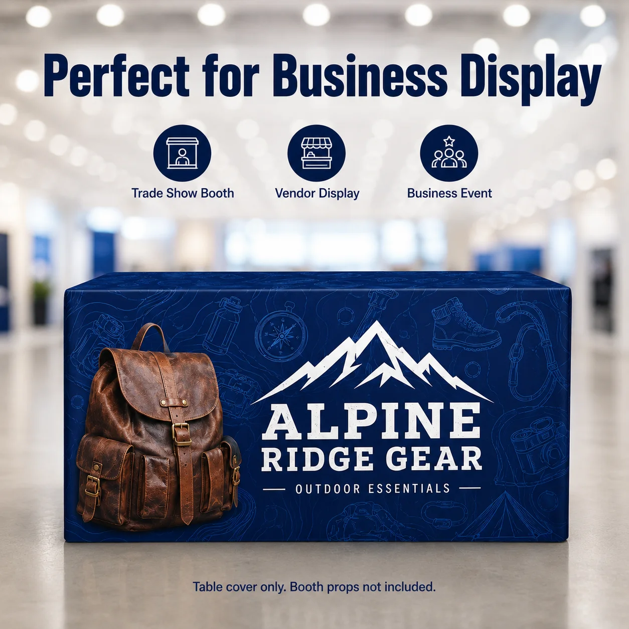 Custom Logo Stretch Tablecloth Spandex Table Cover Personalized Table Cover for Trade Show Booth Vendor Display Business Event