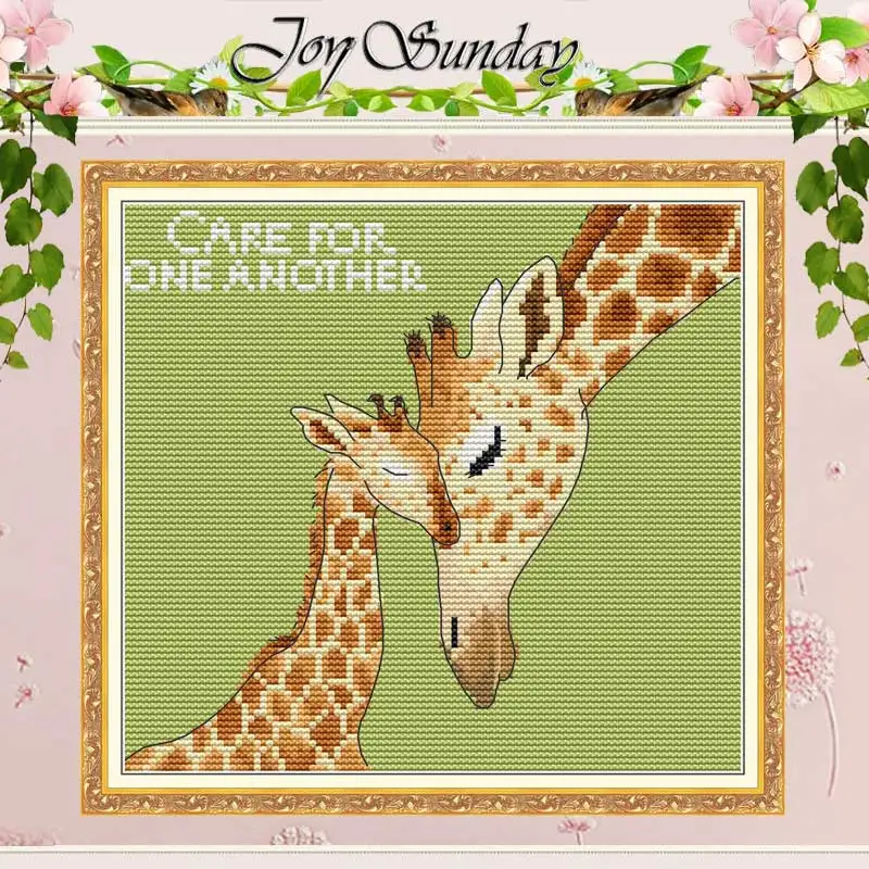 Maternal Love Pattern Counted Cross Stitch Set Wholesale DIY 11CT 14CT Stamped Animal DMC Cross-stitch Kit Embroidery Needlework