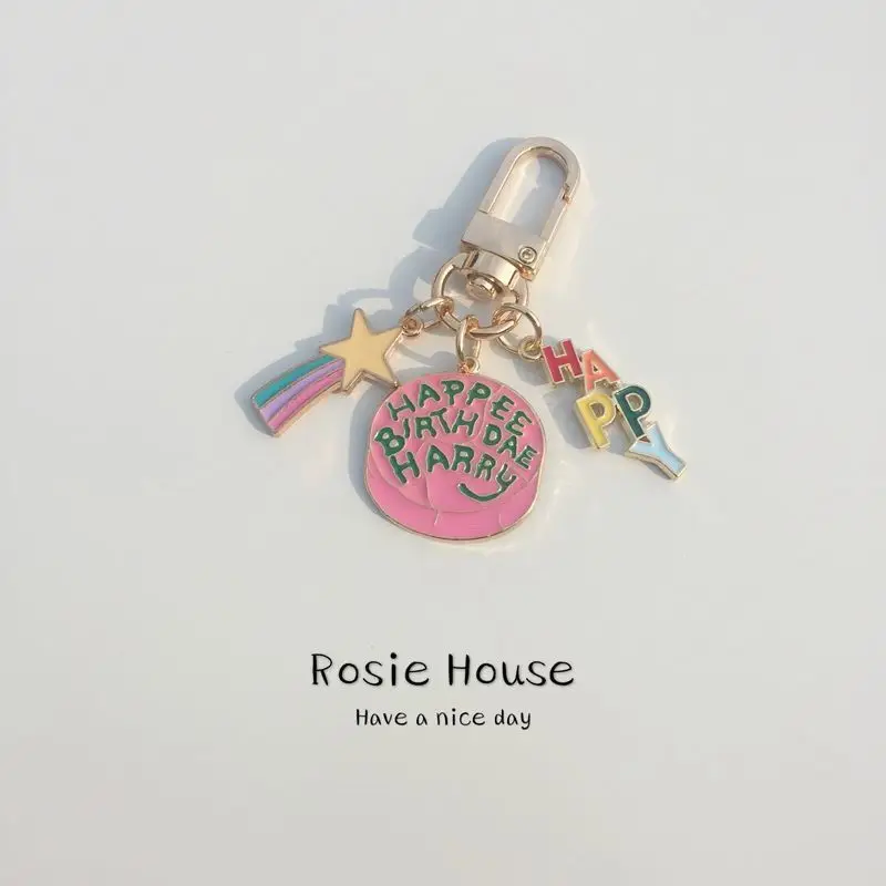 Harry Potter Korean-Style Ins Girls' Heart Cake Keychain – AirPods Charm, Bag Pendant, Cute Creative Birthday Gift for Her